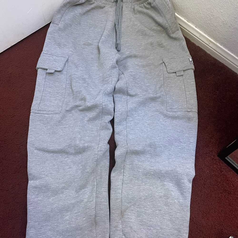 Gray Cargo Sweatpants